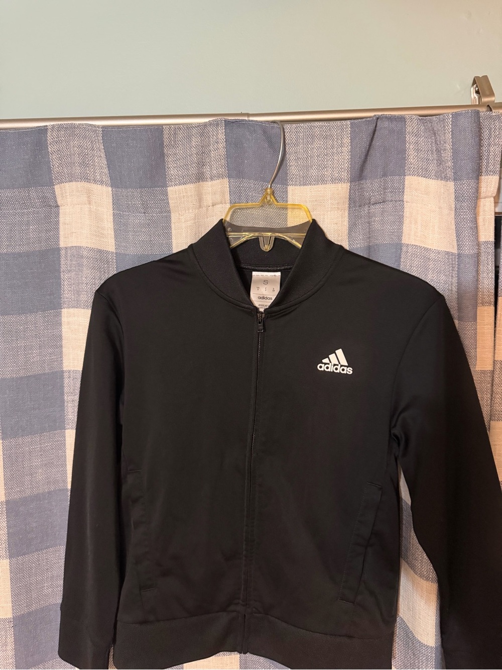 Adidas Black Full-Zip Bomber Track Jacket Regular Fit Size Small